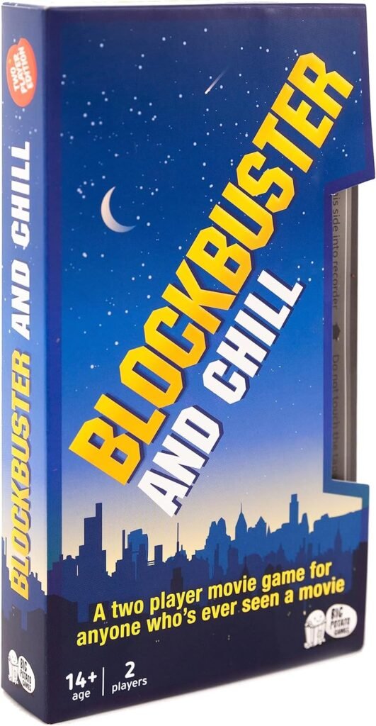 Blockbuster and Chill: 2 Player Movie Board Game For Adults and Families