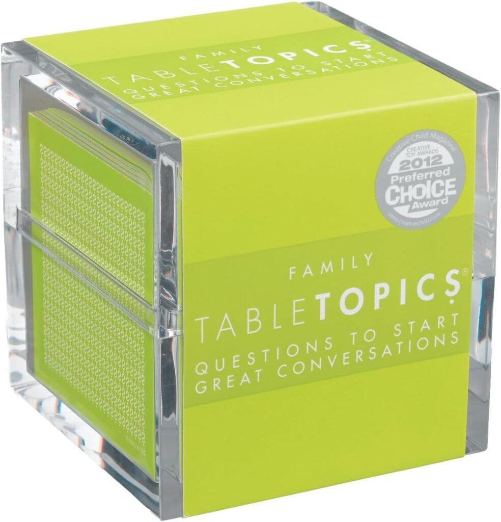 TableTopics Family - 135 Conversation Starter Cards for Game Night, Mealtime, Building Parent-child Relationships, and Bonding Together with Table Topics