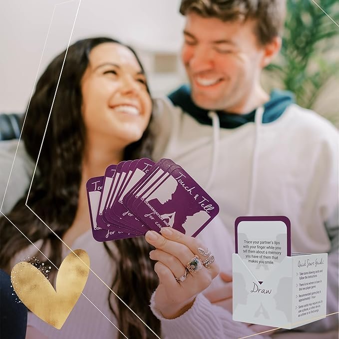 Touch  Tell - Conversation Couples Card Game for Connecting on a Deeper Level - Romantic Relationship Card Game to Play Together for Date Night