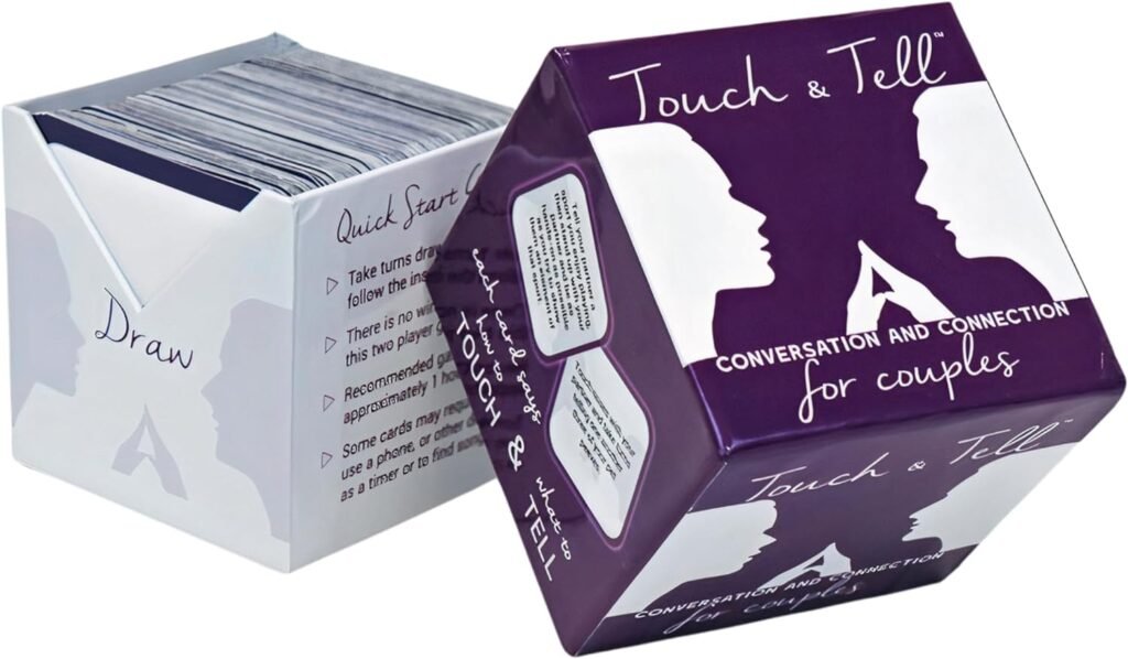 Touch  Tell - Conversation Couples Card Game for Connecting on a Deeper Level - Romantic Relationship Card Game to Play Together for Date Night