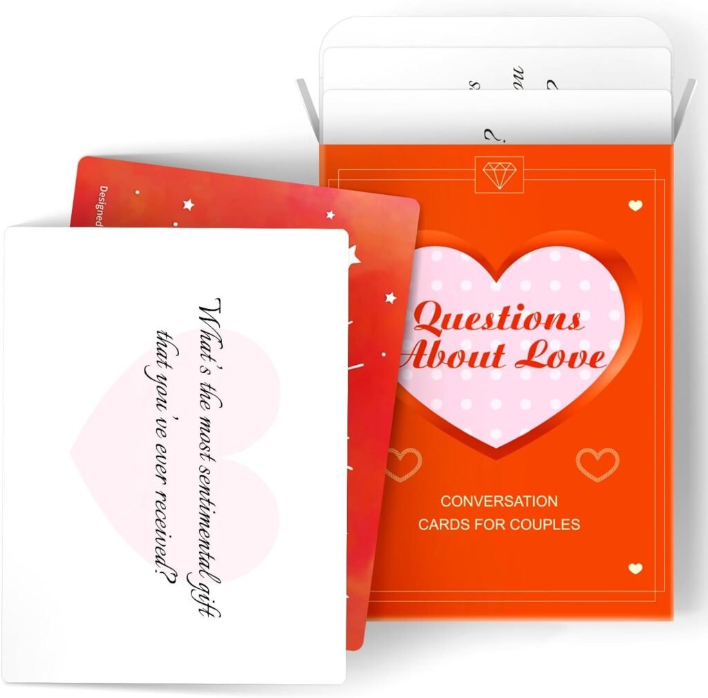 Conversation Cards for Couples, Fun Questions Couples Games for Date Night, Cards Game for Couples to Strengthen Relationships, Romance, Trust - Valentines Day Couples Gifts for Him/Her/Them