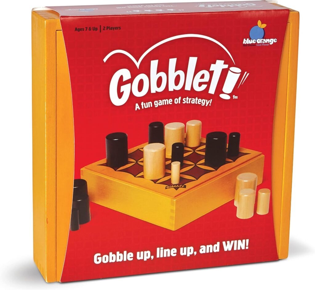 Gobblet! Abstract Strategy Board Game - Award Winning Kids or Adults Original All Wooden Board Game by Blue Orange Games - 2 Players for Ages 7 to 99 (Packaging May Vary)