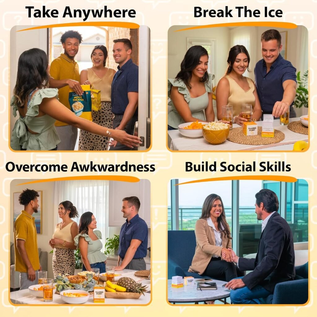 200 Ice Breaker Conversation Cards - Conversation Starters Friendly Small Talk Icebreakers for Friends, Coworkers, Family, Dates,  Acquaintances - Fun for Parties, Road Trips, Vacation Game Night