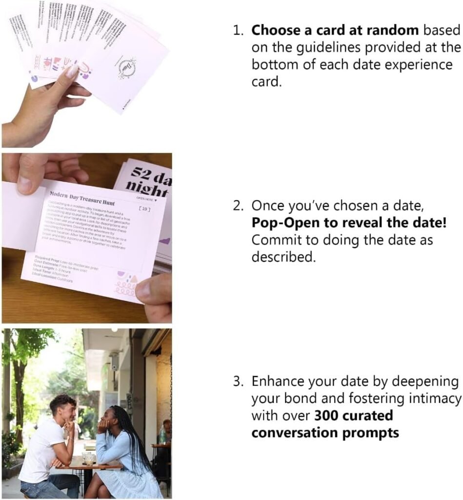 Dessie Couples Gift Ideas - 52 Pop-Open Date Night Ideas and 300+ Conversation Starters. Great Card Games for Couples, Men, Women. Boyfriend Gifts, Bride Gifts