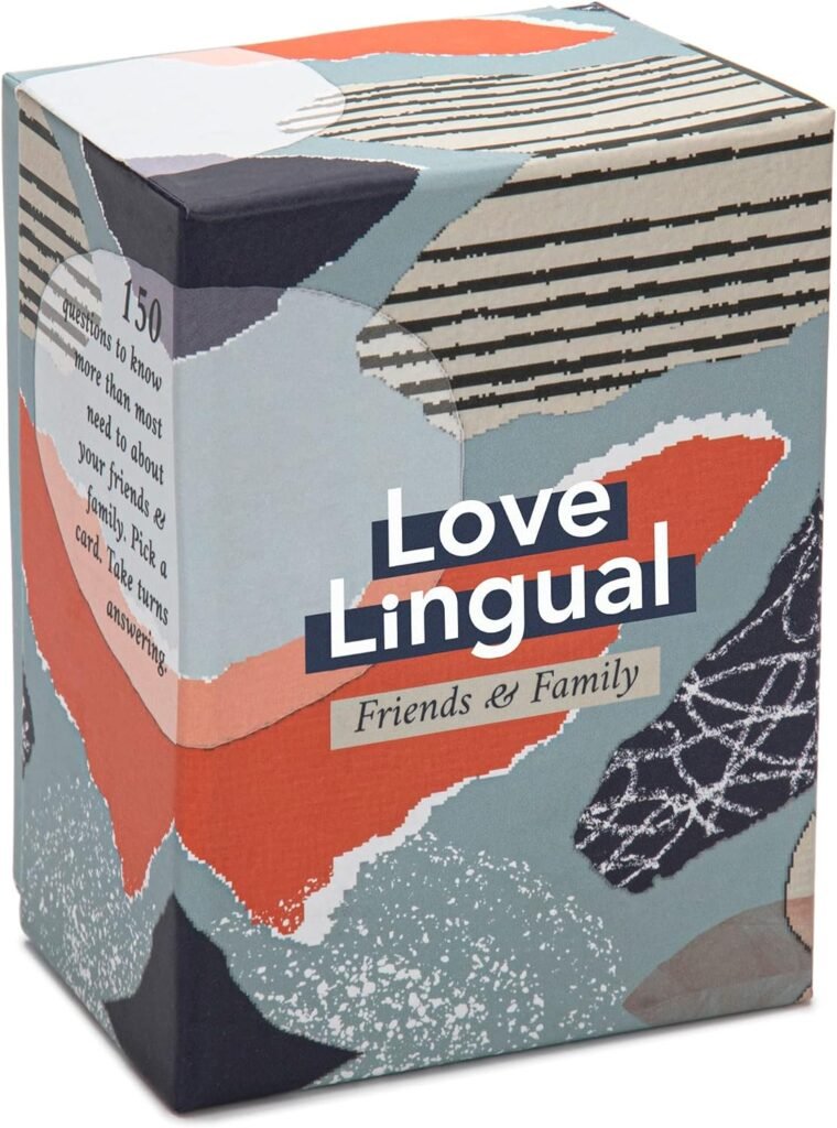 FLUYTCO Love Lingual: Friends  Family - Better Language for Better Love - 150 Conversation Starter Questions and Icebreakers - Relationship and Team Building Card Game