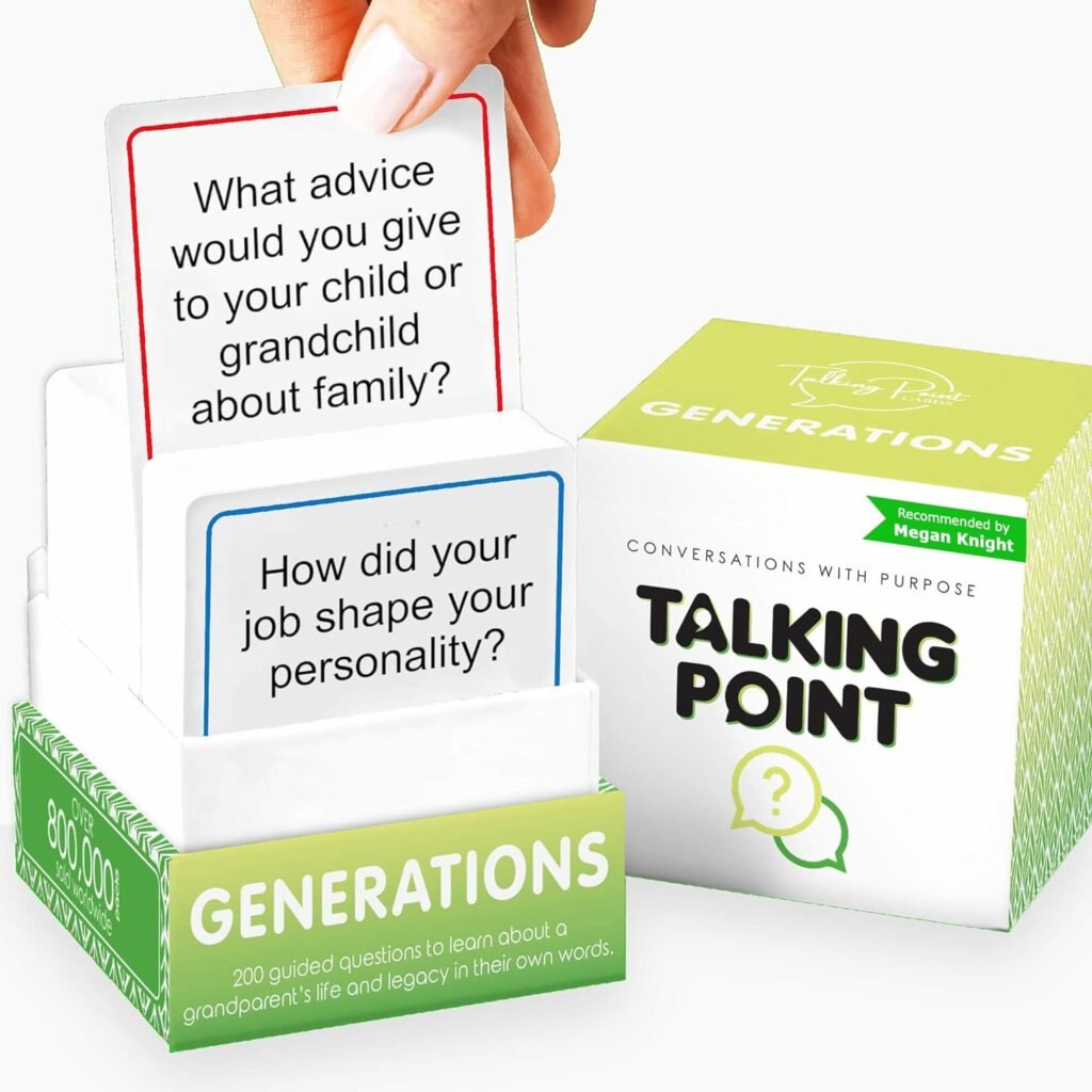 200 Intergenerational Conversation Cards - Get to Know Parents and Grandparents for Family Game Night with Curated Question Cards - Family Fun Games for Adults and Kids Too - Relatives Icebreaker